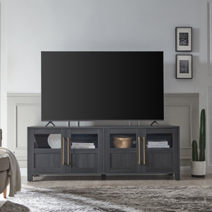 grey mirrored tv stand